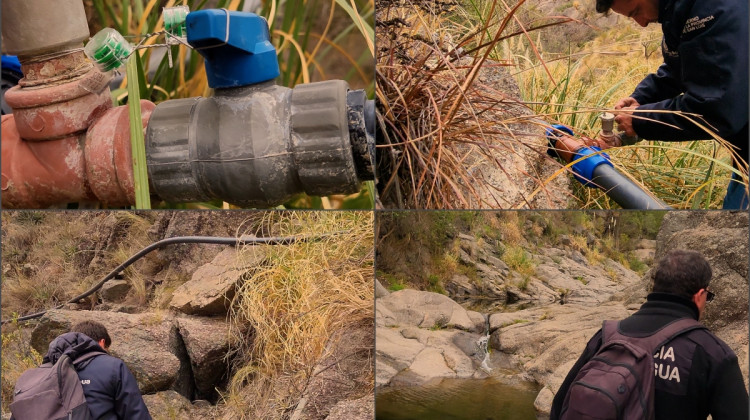 San Luis Agua interrumpió una conexión clandestina de gran caudal