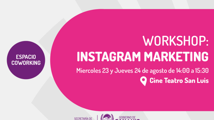 Este miércoles y jueves llegan las clases del Workshop: marketing para Instagram