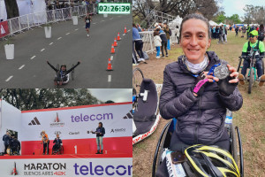 Winter, la primera atleta con discapacidad en cruzar los 42K de Buenos Aires 2023
