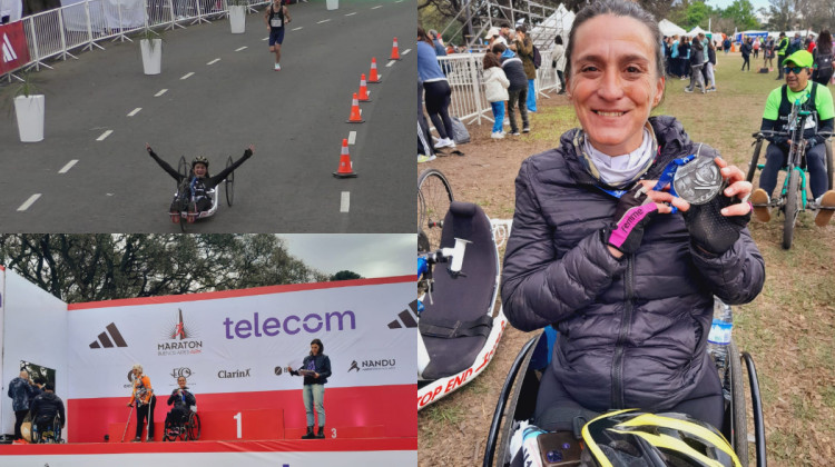 Winter, la primera atleta con discapacidad en cruzar los 42K de Buenos Aires 2023