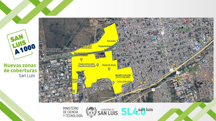 San Luis a Mil: Nuevas zonas de cobertura en San Luis, Donovan y La Florida 