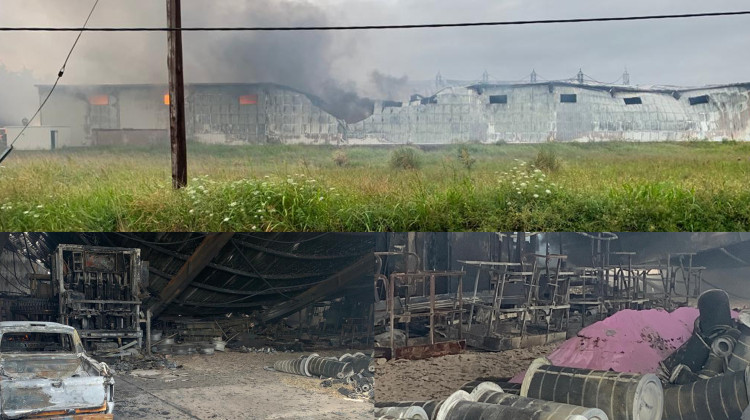 Sofocaron un incendio en la Zona Franca de Justo Daract, pero hay grandes pérdidas materiales