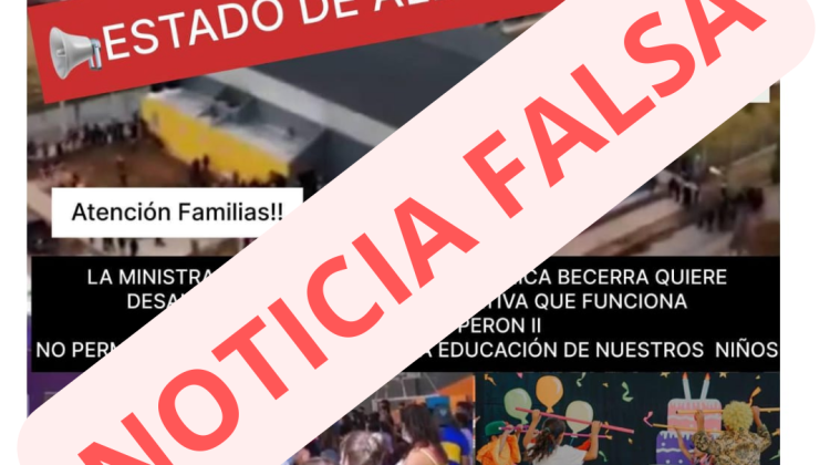 Circula en las redes sociales una noticia falsa sobre el supuesto cierre de la Escuela Generativa “Construyendo Infancias”