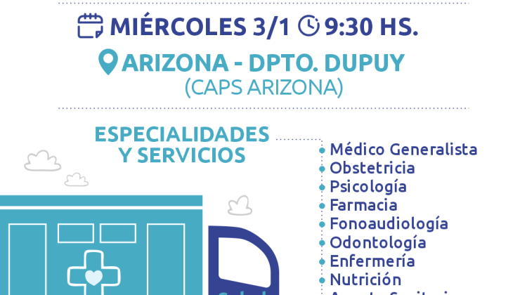 ¡Salud Va!: el camión sanitario estará en Arizona este miércoles