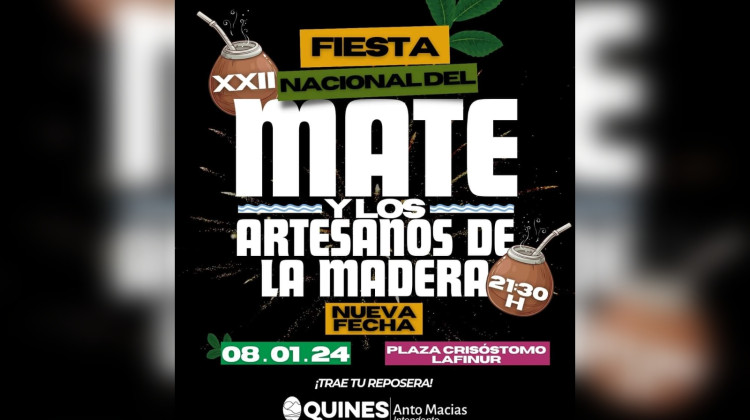 Este lunes Quines vivirá una nueva edición de la Fiesta del Mate y los Artesanos de la Madera