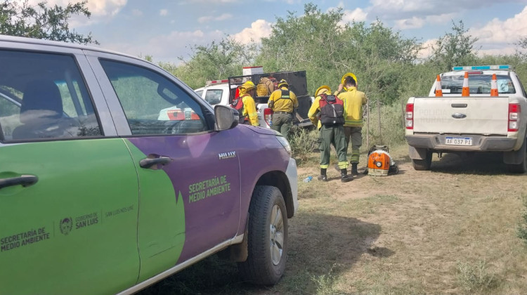 Controlan un incendio en la reserva natural de la Quebrada de Las Higueritas