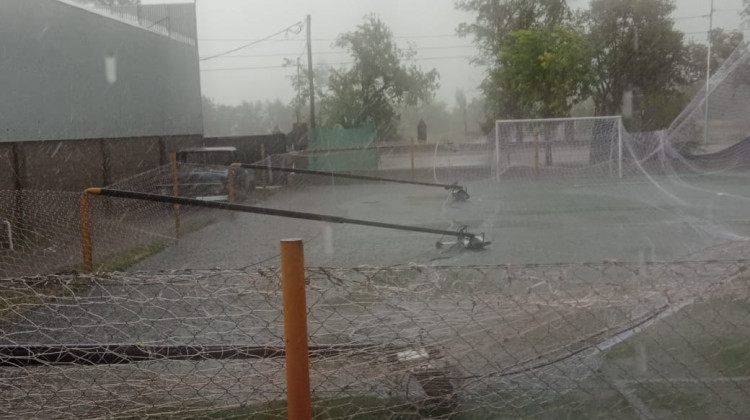 Intenso trabajo del Gobierno por el temporal en Concarán y Paso Grande