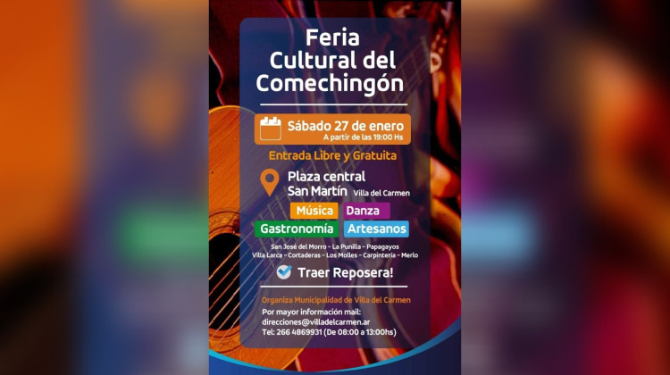 Realizarán la Feria Cultural del Comechingón en Villa del Carmen