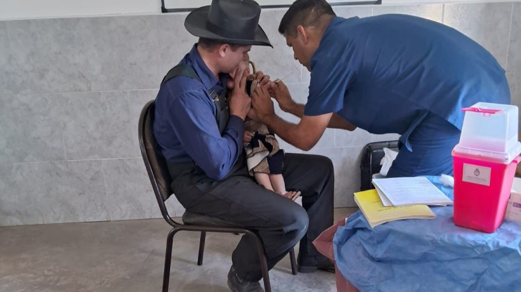 La comunidad menonita recibió al camión sanitario luego de cinco años