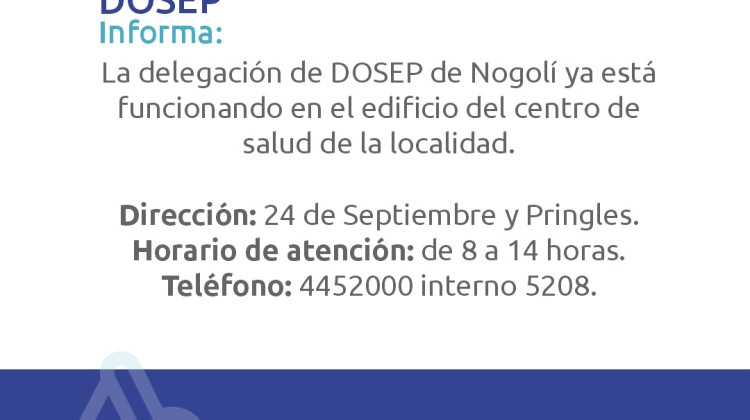 La delegación de DOSEP de Nogolí mudó sus oficinas