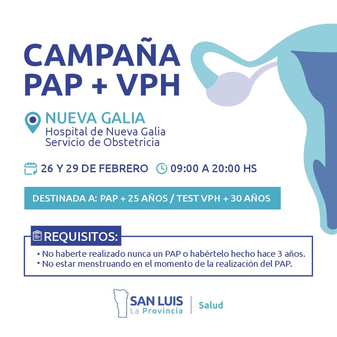 Nueva Galia se suma a la campaña de prevención con testeos de VPH y PAP gratuitos