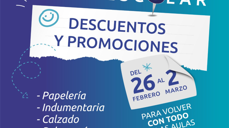 Más de 80 comercios de toda la provincia ofrecen promociones por la Semana Escolar