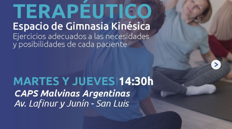 Dictan un taller de ejercicio terapéutico en el CAPS “Malvinas Argentinas”
