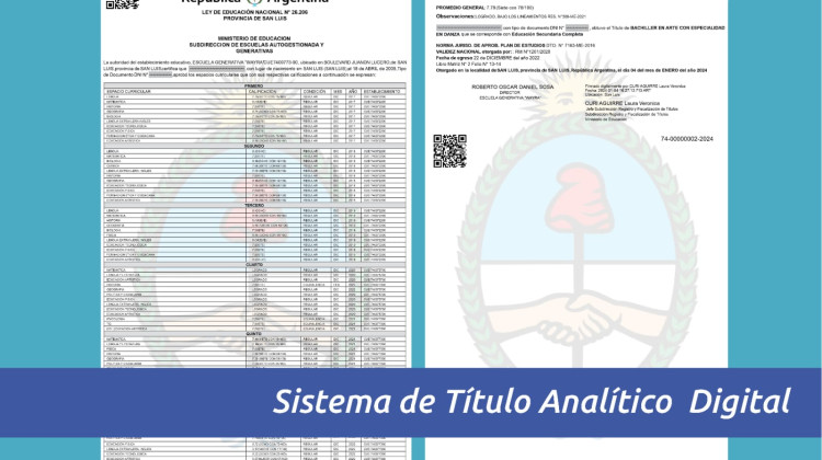 Brindarán una capacitación sobre el sistema de títulos analíticos digitales