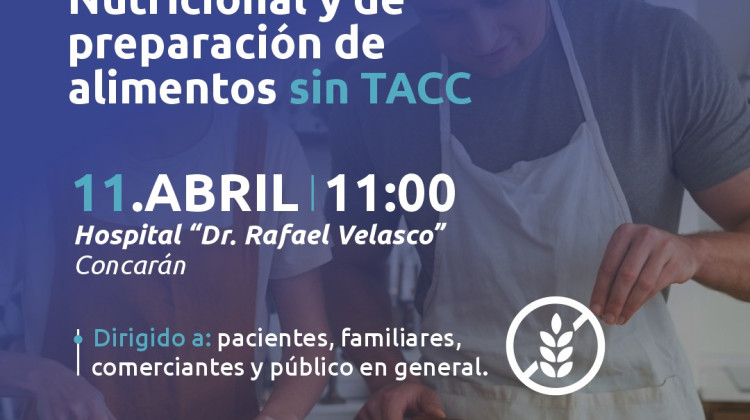 El taller sobre alimentos sin TACC llega este jueves 11 a Concarán