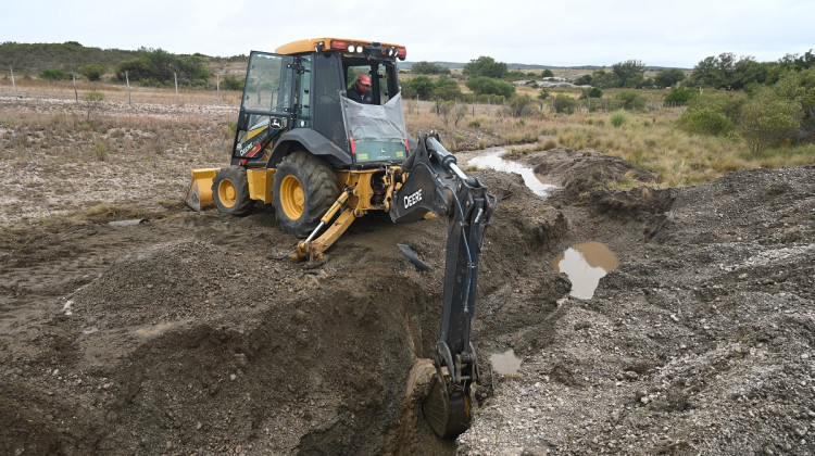 Repararon un tramo del acueducto San Martín