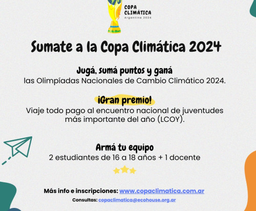 Invitan a sumarse a las Olimpíadas Nacionales de Cambio Climático