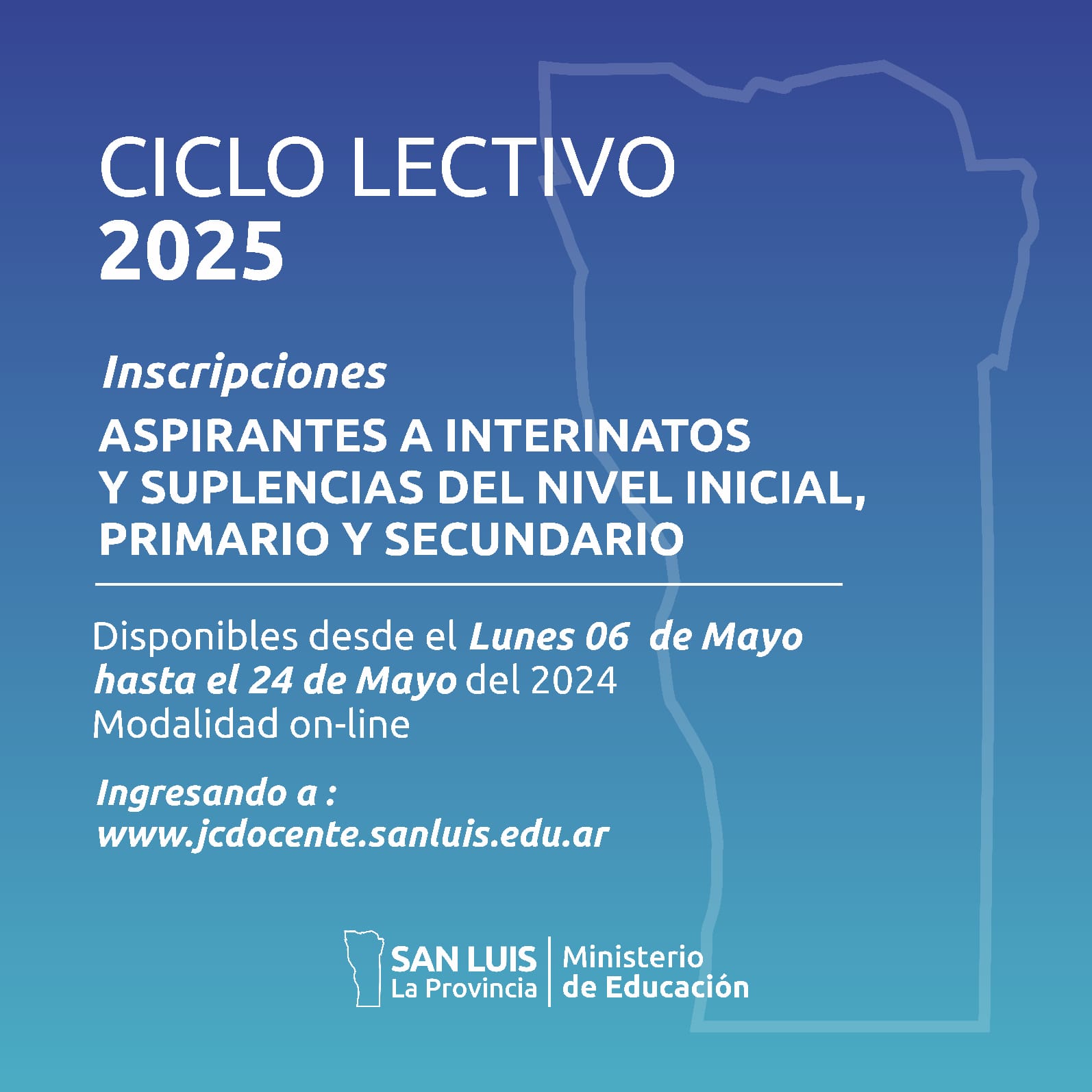 Ciclo Lectivo 2025: comenzaron las inscripciones para Interinatos y Suplencias