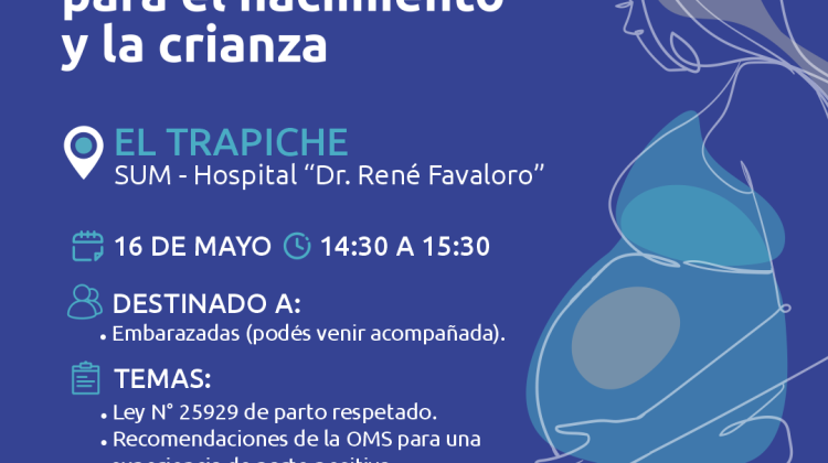 El Hospital de El Trapiche dicta un taller gratuito sobre nacimiento y crianza