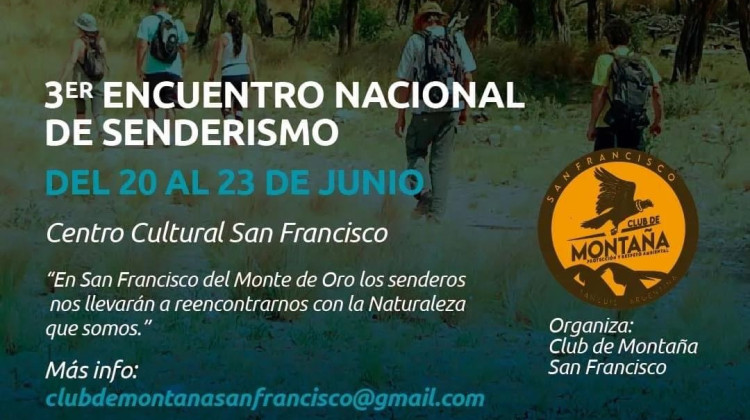 San Francisco será sede del 3º Encuentro Nacional de Senderismo