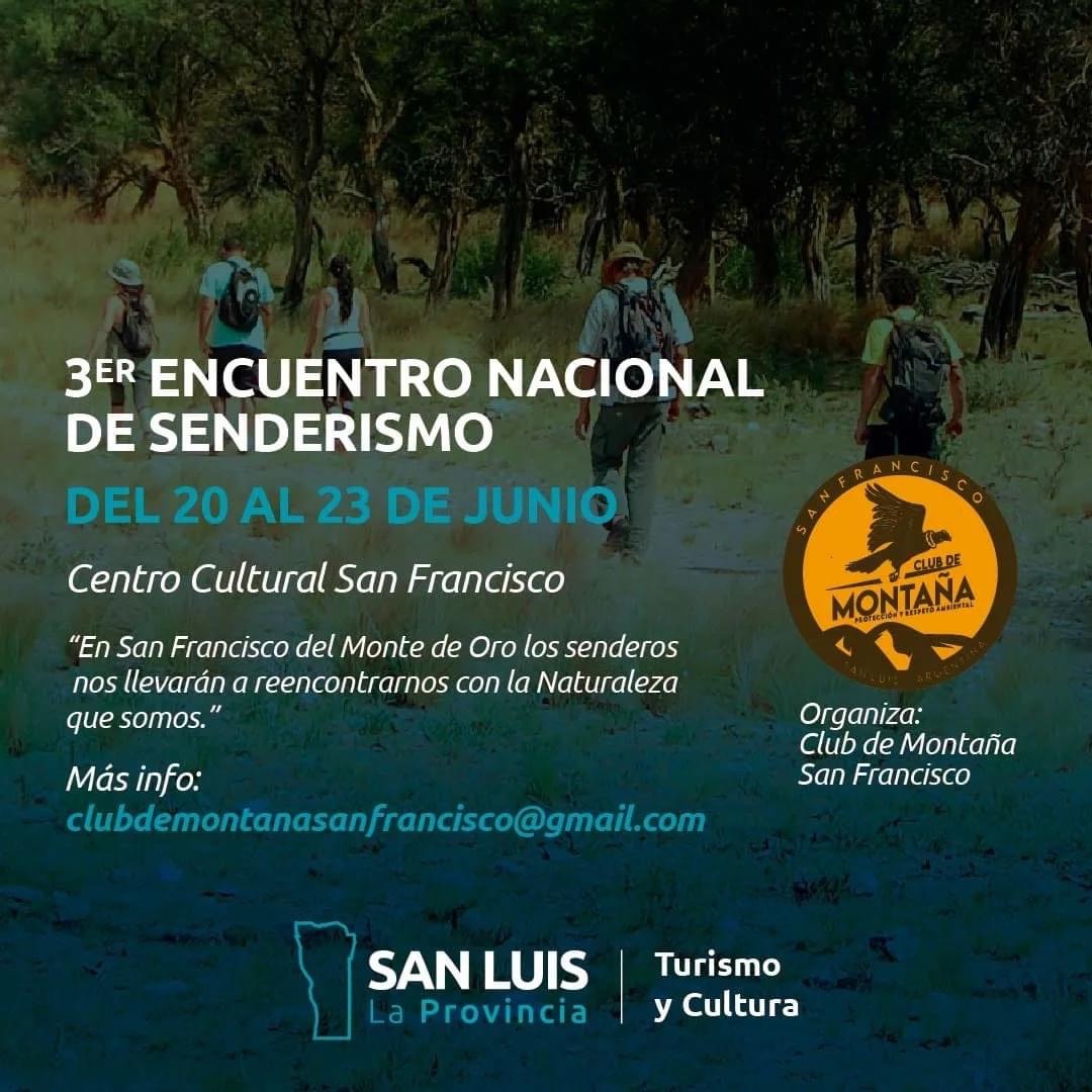 San Francisco será sede del 3º Encuentro Nacional de Senderismo