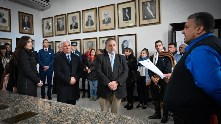 Poggi y Villarruel recorrieron el museo de Renca