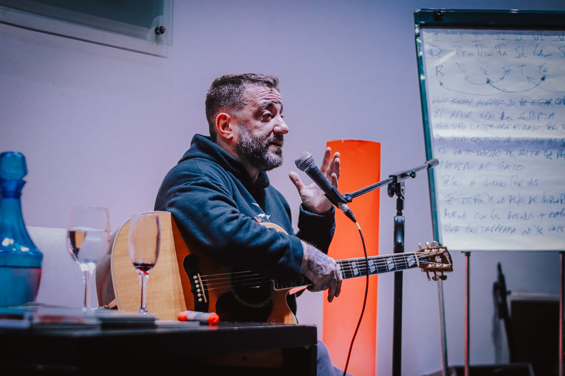 Casa de la Música: Piti Fernández grabó su tercer disco y dio una clínica de composición a unas 150 personas
