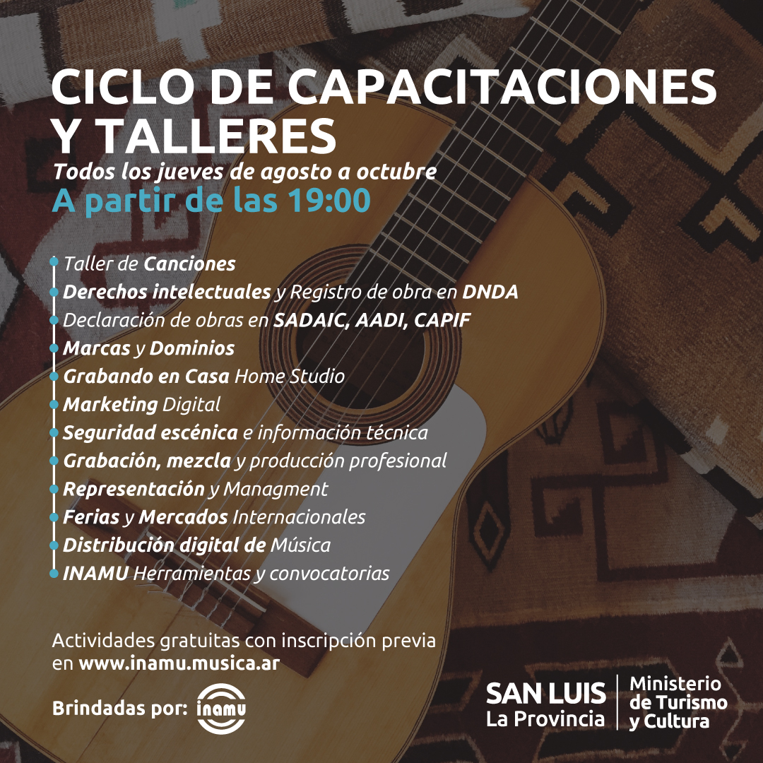 San Luis se suma al ciclo de capacitaciones del Instituto Nacional de la Música