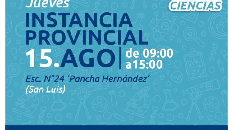 Feria de Ciencias: la instancia provincial será este jueves