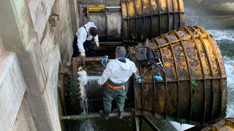 Hacen reparaciones sobre los embalses de la cuenca del río Quinto