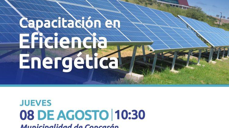 Dictarán una capacitación sobre eficiencia energética en Concarán