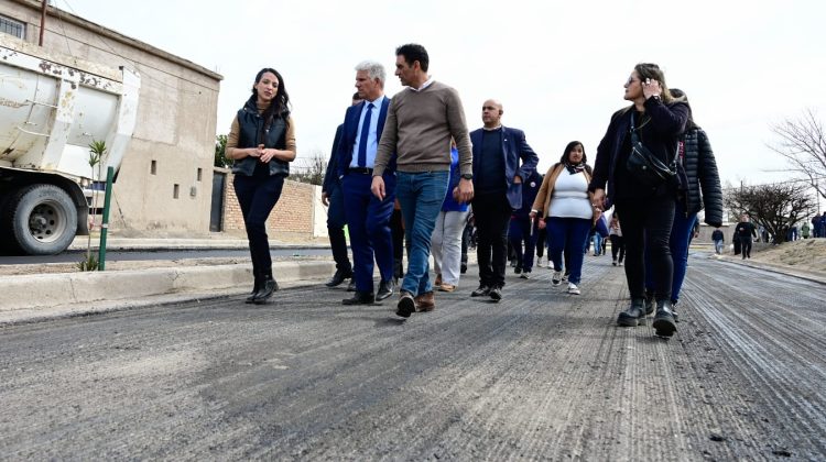 Poggi e Hissa observaron los avances del plan ‘Mejorando tu Cuadra’ en el barrio Los Venados