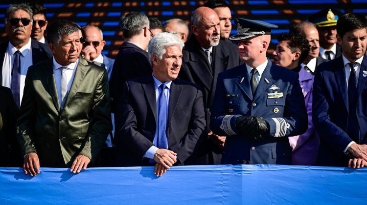 Claudio Poggi encabezó el acto en homenaje al General San Martín