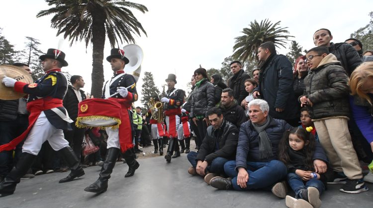 Poggi disfrutó como uno más en el Parque de las Naciones