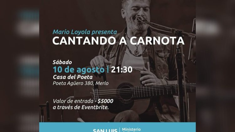 Mario Loyola presentará su show ‘Cantando a Carnota’ en Casa del Poeta