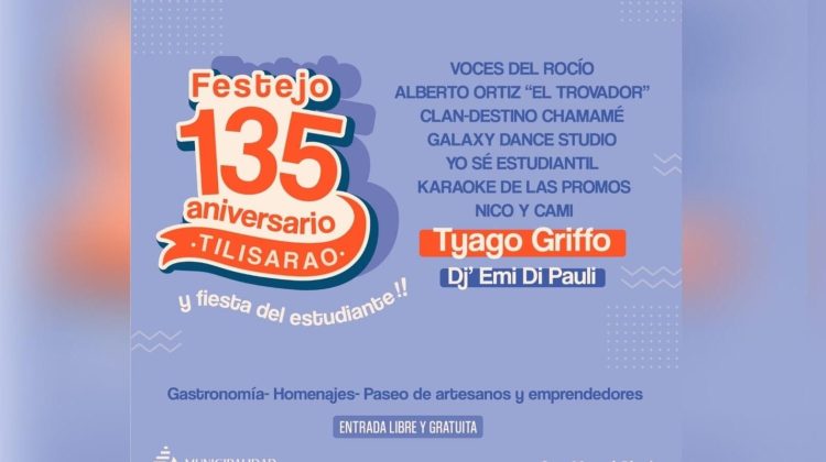 Tilisarao, ‘la tierra del maíz silvestre’, celebra 135 años desde su fundación