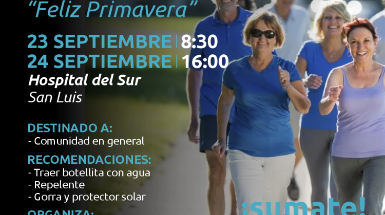 El Hospital del Sur puso en marcha actividades físicas gratuitas e invita a una caminata