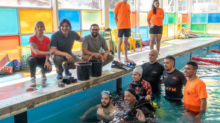 El buceo adaptado dejó varias sonrisas bajo el agua en Merlo