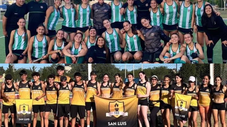 Selecciones sanluiseñas de atletismo y hockey compiten en Santa Fe y La Pampa