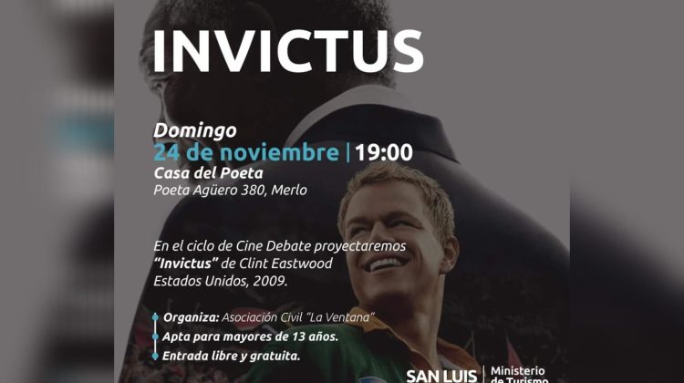 Proyectarán la película ‘Invictus’ en la Casa del Poeta