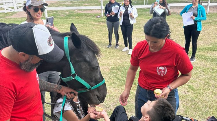 Estudiantes del Instituto del Carmen visitaron el Centro de Equinoterapia de La Pedrera 