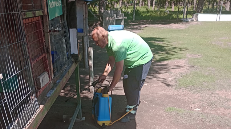 Desinfectaron la Granja Productiva Escolar Demostrativa