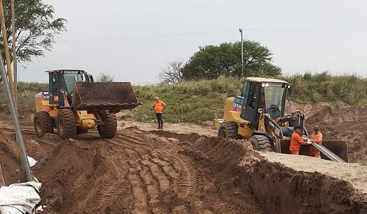 Repararon un tramo de la ruta N°33 afectado por las lluvias