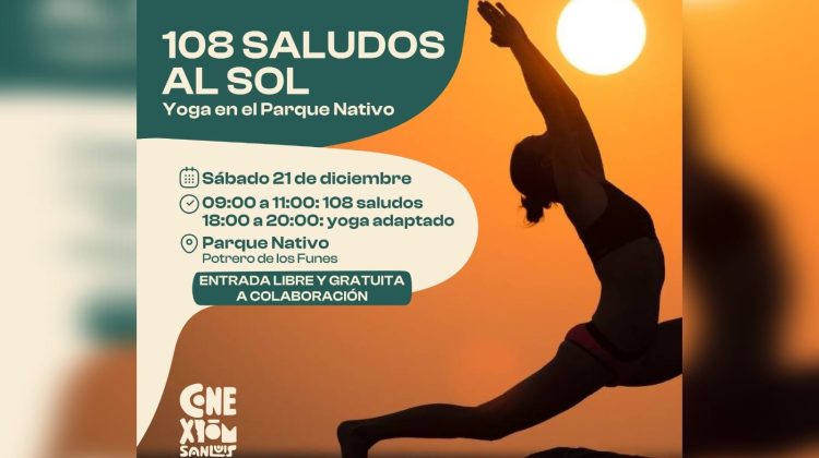 Realizarán los 108 saludos al sol en el Parque Nativo 