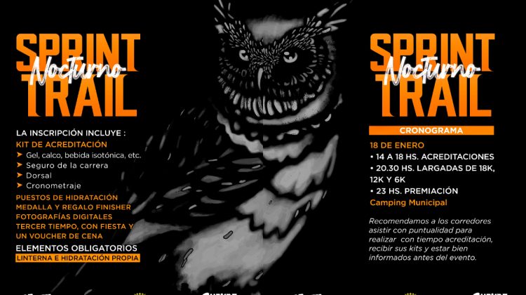 Cuenta regresiva para la llegada de la 2° edición del Sprint Trail Nocturno