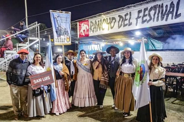 La Federación Gaucha ‘Caudillos Puntanos’ participa en los diferentes festivales provinciales 