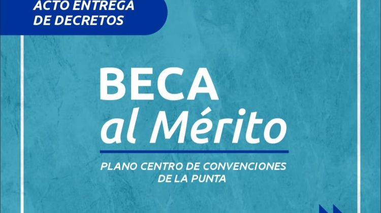 Este sábado, más de 800 estudiantes recibirán su decreto de Beca al Mérito