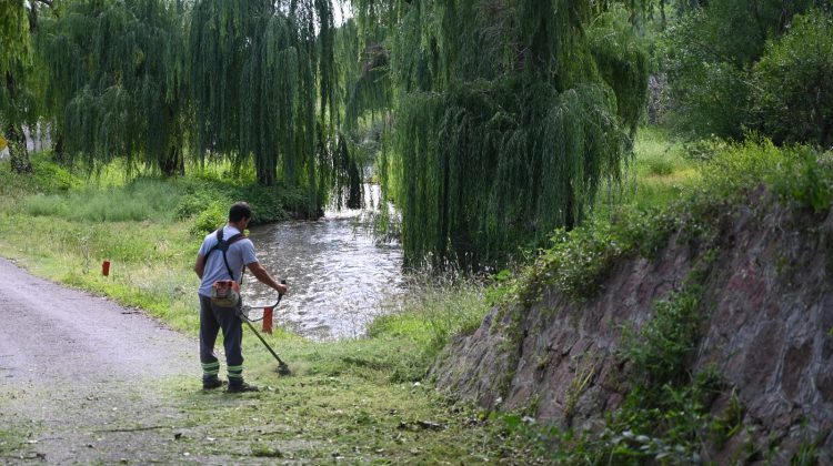 San Luis Agua trabaja en la limpieza del peridique de San Felipe