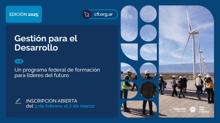 Abrieron las inscripciones para la 6° edición del Programa de Formación ‘Gestión para el Desarrollo’