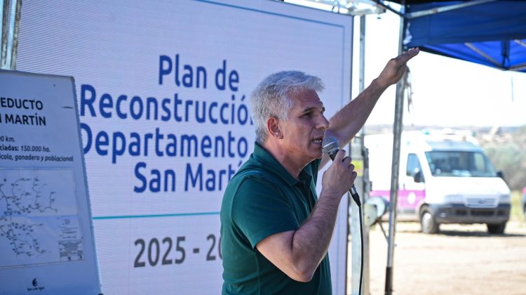 Poggi anunció un “Plan de Reconstrucción del Departamento San Martín”